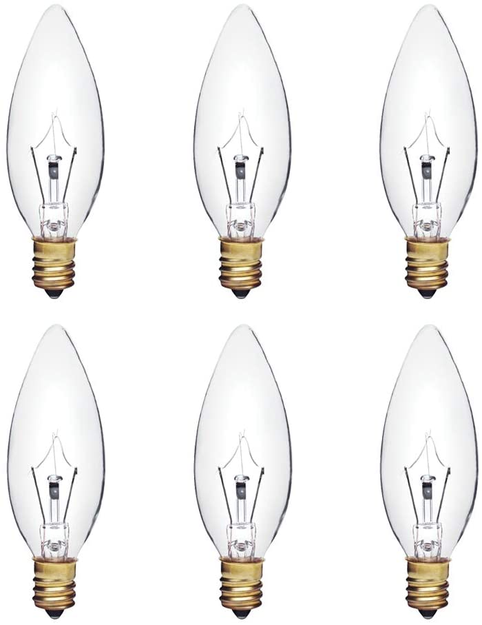 25 pcs 15w 120v Candelabra Base Torpedo Clear bulbs 25 pcs 15w 120v Candelabra Base Torpedo Clear bulbs